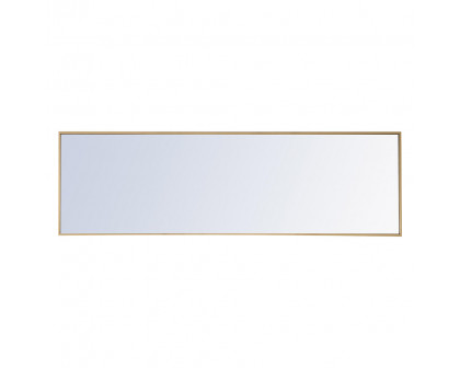 Elegant Wall Mirror - Brass, L 18" (MR4082BR)