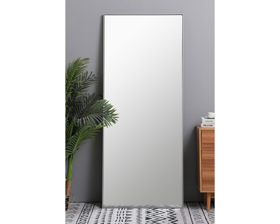 Elegant Wall Mirror - Gray, L 30" (MR4084GR)