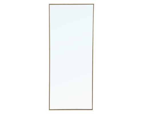 Elegant Wall Mirror - Brass, L 30" (MR4085BR)