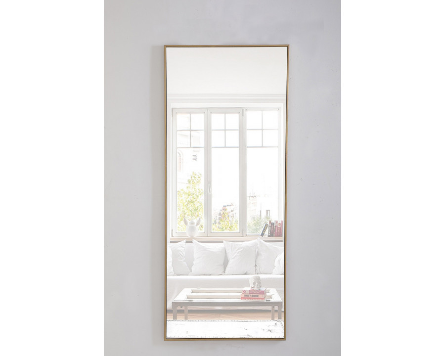 Elegant Wall Mirror - Brass, L 30" (MR4085BR)