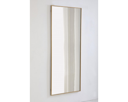 Elegant Wall Mirror - Brass, L 30" (MR4085BR)