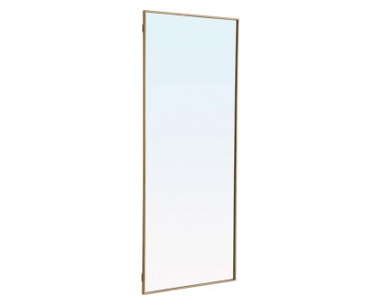 Elegant Wall Mirror - Brass, L 30" (MR4085BR)