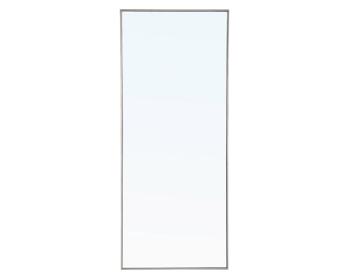 Elegant Wall Mirror - Silver, L 30" (MR4086S)