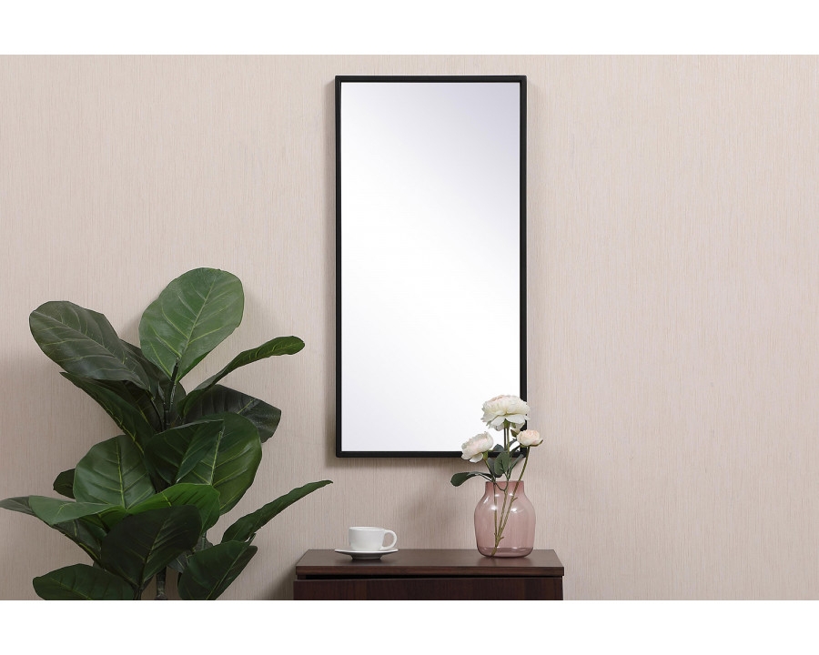 Elegant Wall Mirror - Black, L 28" (MR41428BK)