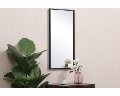 Elegant Wall Mirror - Black, L 28" (MR41428BK)