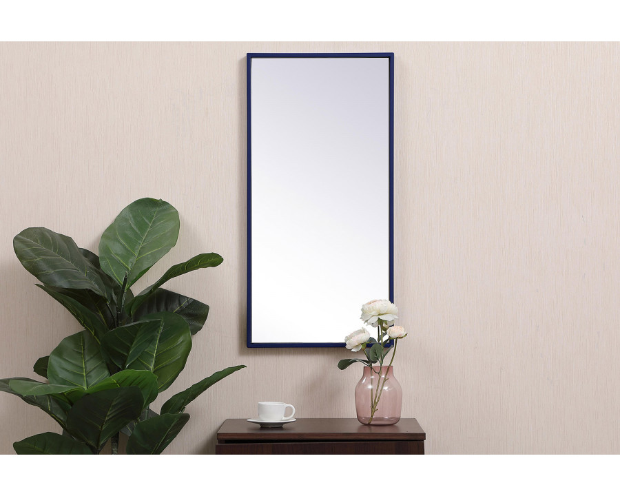 Elegant Wall Mirror - Blue, L 28" (MR41428BL)