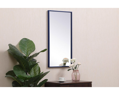 Elegant Wall Mirror - Blue, L 28" (MR41428BL)