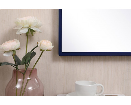 Elegant Wall Mirror - Blue, L 28" (MR41428BL)