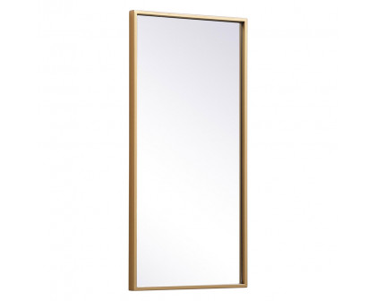 Elegant Wall Mirror - Brass, L 28" (MR41428BR)