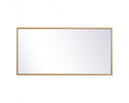 Elegant Wall Mirror - Brass, L 28" (MR41428BR)