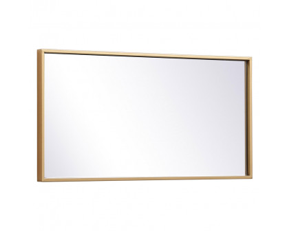 Elegant Wall Mirror - Brass, L 28" (MR41428BR)