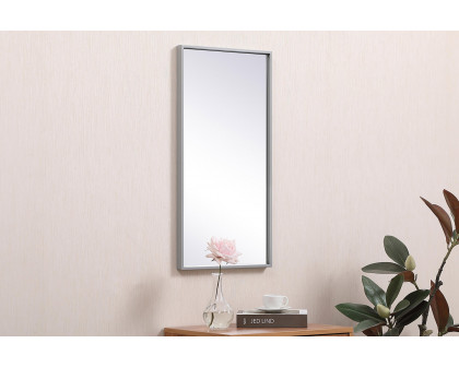 Elegant Wall Mirror - Gray, L 28" (MR41428GR)