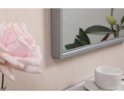 Elegant Wall Mirror - Gray, L 28" (MR41428GR)