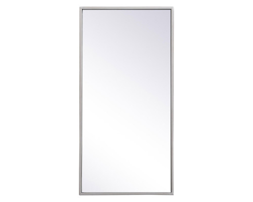 Elegant Wall Mirror - Silver, L 28" (MR41428S)