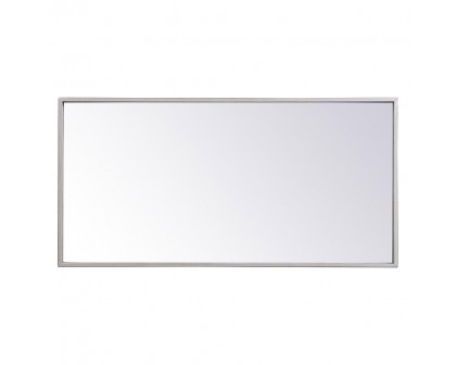 Elegant Wall Mirror - Silver, L 28" (MR41428S)