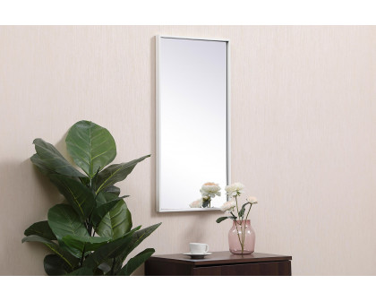 Elegant Wall Mirror - White, L 28" (MR41428WH)