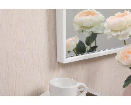 Elegant Wall Mirror - White, L 28" (MR41428WH)