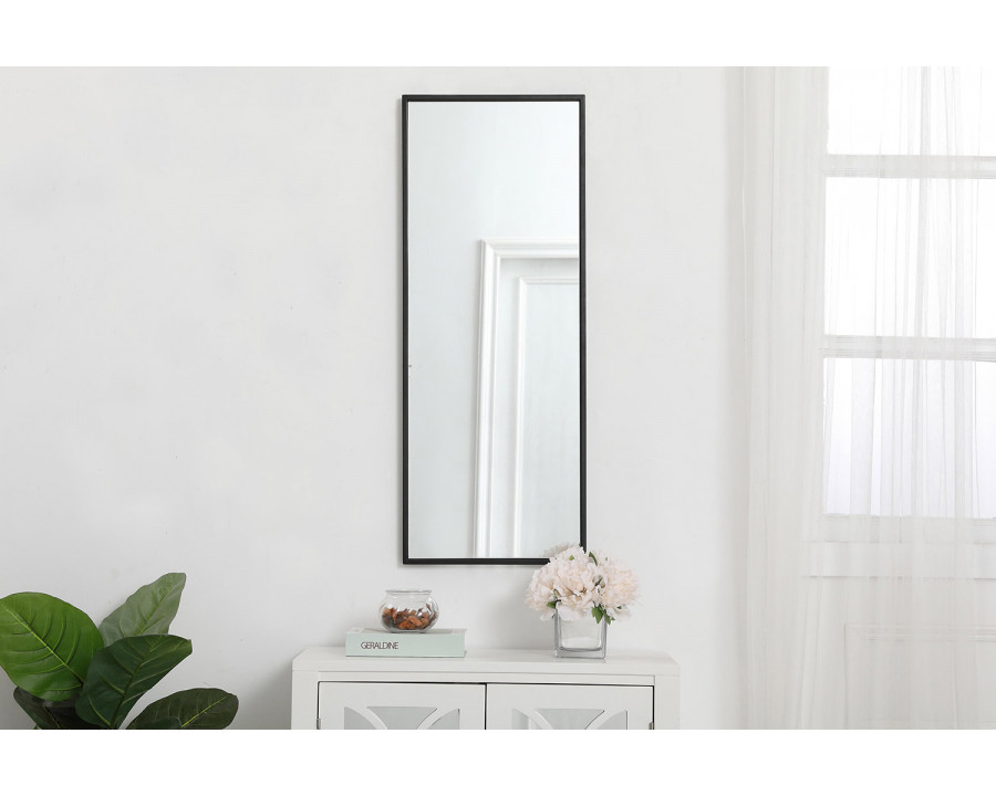 Elegant Wall Mirror - Black, L 14" (MR41436BK)