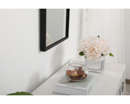 Elegant Wall Mirror - Black, L 14" (MR41436BK)