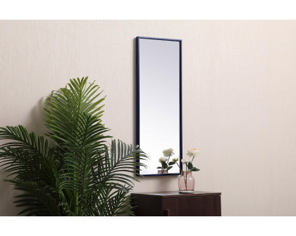 Elegant Wall Mirror - Blue, L 14" (MR41436BL)