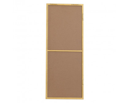 Elegant Wall Mirror - Brass, L 14" (MR41436BR)