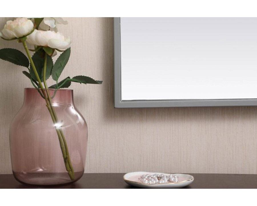 Elegant Wall Mirror - Gray, L 14" (MR41436GR)