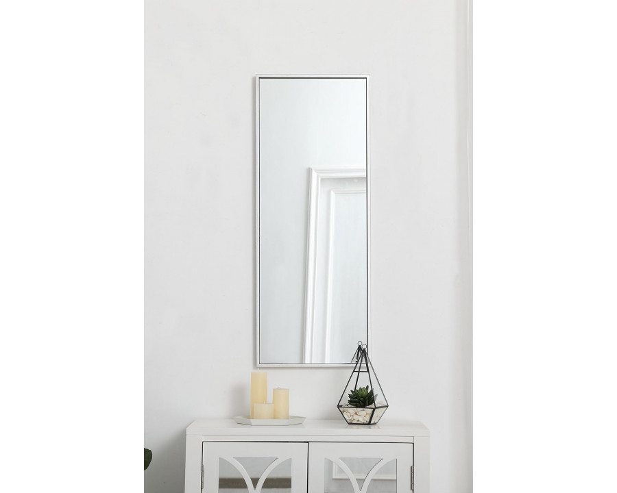 Elegant Wall Mirror - Silver, L 14" (MR41436S)