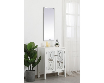 Elegant Wall Mirror - Silver, L 14" (MR41436S)