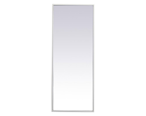 Elegant Wall Mirror - White, L 14" (MR41436WH)