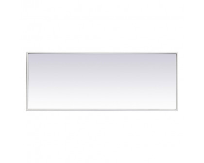 Elegant Wall Mirror - White, L 14" (MR41436WH)