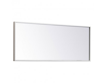 Elegant Wall Mirror - White, L 14" (MR41436WH)