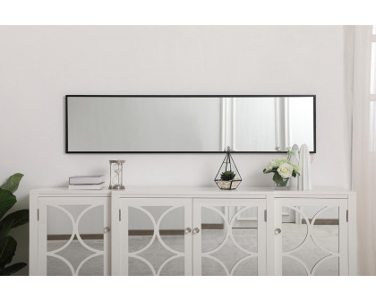 Elegant 14" Metal Frame Rectangle Mirror - Black (MR41460BK)