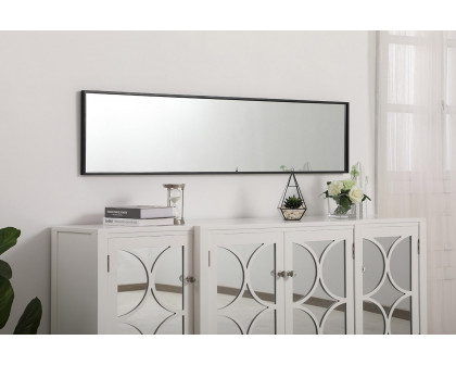 Elegant 14" Metal Frame Rectangle Mirror - Black (MR41460BK)