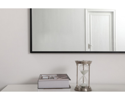 Elegant 14" Metal Frame Rectangle Mirror - Black (MR41460BK)