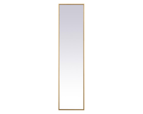 Elegant 14" Metal Frame Rectangle Mirror - Brass (MR41460BR)