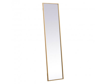 Elegant 14" Metal Frame Rectangle Mirror - Brass (MR41460BR)