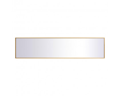 Elegant 14" Metal Frame Rectangle Mirror - Brass (MR41460BR)