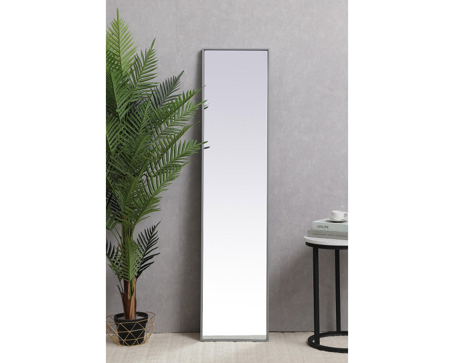 Elegant 14" Metal Frame Rectangle Mirror - Gray (MR41460GR)