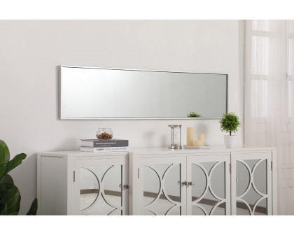 Elegant 14" Metal Frame Rectangle Mirror - Silver (MR41460S)