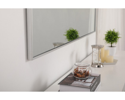 Elegant 14" Metal Frame Rectangle Mirror - Silver (MR41460S)