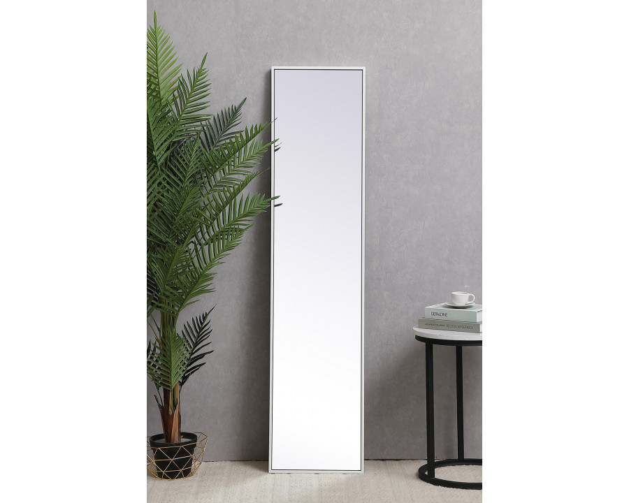 Elegant 14" Metal Frame Rectangle Mirror - White (MR41460WH)