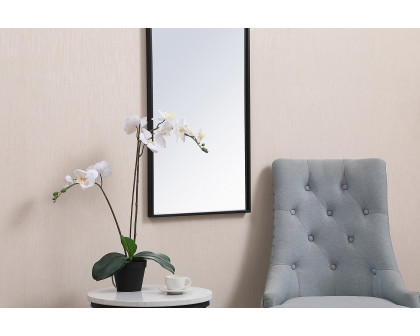 Elegant Wall Mirror - Black, L 28" (MR41828BK)