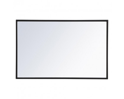 Elegant Wall Mirror - Black, L 28" (MR41828BK)