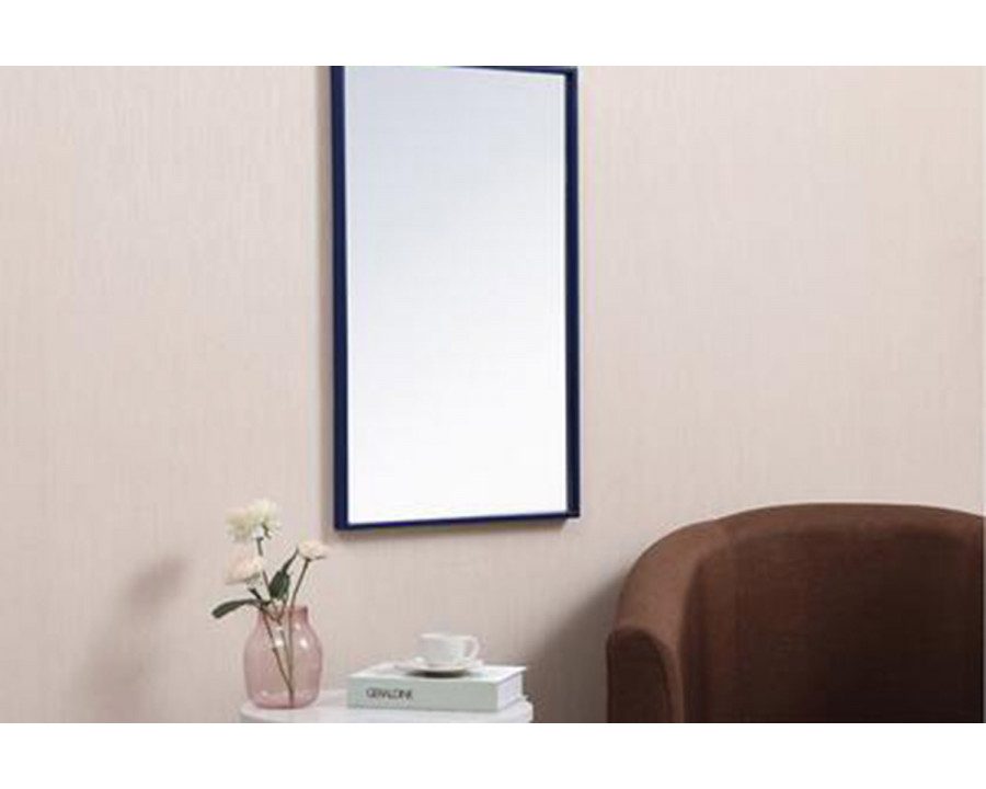 Elegant Wall Mirror - Blue, L 28" (MR41828BL)