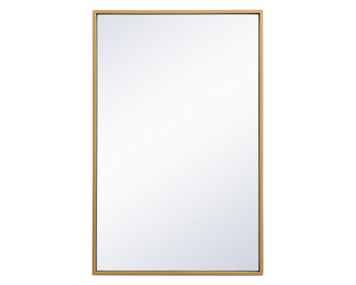 Elegant Wall Mirror - Brass, L 28" (MR41828BR)