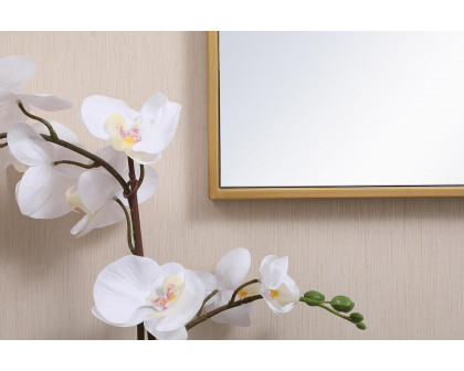 Elegant Wall Mirror - Brass, L 28" (MR41828BR)