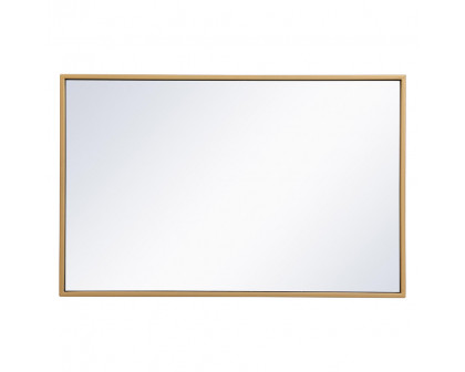 Elegant Wall Mirror - Brass, L 28" (MR41828BR)