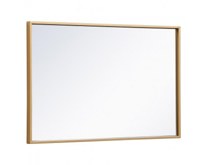 Elegant Wall Mirror - Brass, L 28" (MR41828BR)