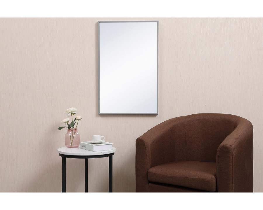 Elegant Wall Mirror - Gray, L 28" (MR41828GR)