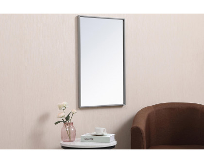 Elegant Wall Mirror - Gray, L 28" (MR41828GR)